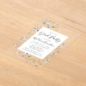 Elegante, subtile Wildblumen Graduation Party Acryleinladungen (Ablage )