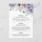 Elegante Succulent Florals Hochzeitsinformationen Begleitkarte (Vorderseite)