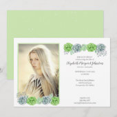 Elegante Succulents-Feier des Leben-Begräbnisses Dankeskarte (Vorne/Hinten)