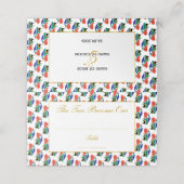 Elegante SÜDAFRIKA Hochzeitsfeier Platzkarte (Außenseite Aufgefaltet)