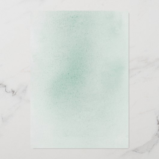 Elegante Sukkulente und Rose Hochzeit im Grünen Folieneinladung (Rückseite)