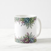 Elegante Sukkulenten-Kunst Kaffeetasse (VorderseiteRechts)