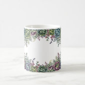 Elegante Sukkulenten-Kunst Kaffeetasse (Mittel)