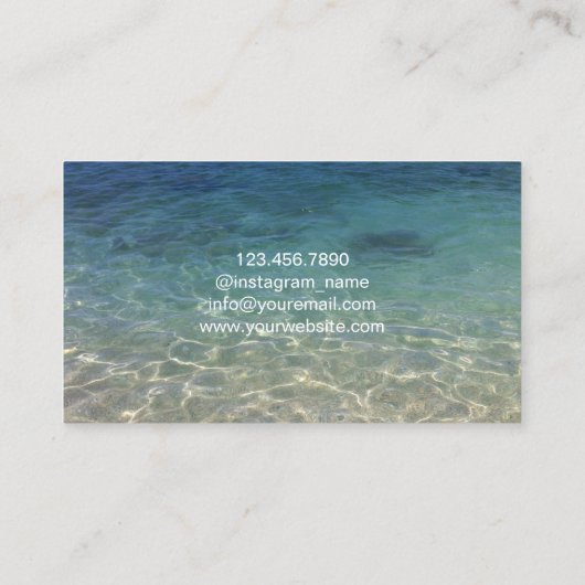 Elegante Summer Beach Fotografie Visitenkarte (Rückseite)