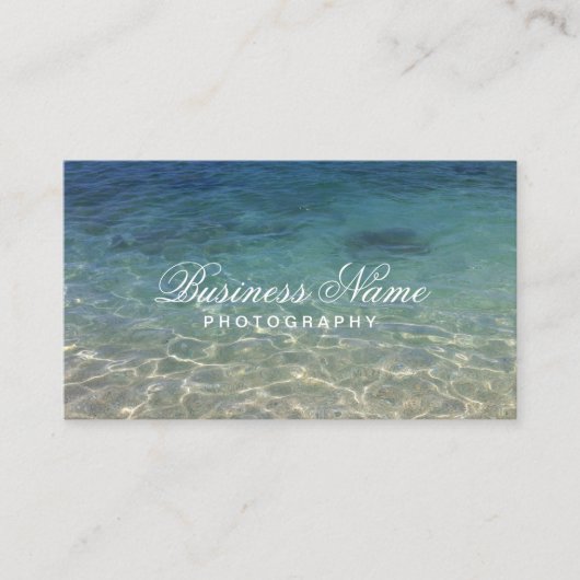 Elegante Summer Beach Fotografie Visitenkarte (Vorderseite)