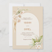 Elegante Summer Blume Wedding Party Einladung (Vorderseite)