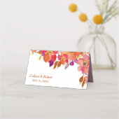 Elegante Summer Bouquet Moderne Hochzeit Platzkarte (Rückseite)