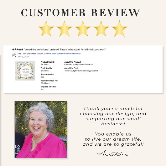 Elegante Summer Bridal Luncheon Wildblume Einladung