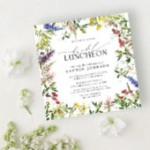 Elegante Summer Bridal Luncheon Wildblume Einladung