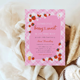 Elegante Summer Daisy Berry Sweet Baby Shower Einladung