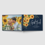 Elegante Summer Fall Sonnenblumen Hochzeit Gästebuch (Voll)