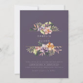 Elegante Summer Floral Wedding Einladung QR Code U (Vorderseite)