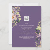 Elegante Summer Floral Wedding Einladung QR Code U (Rückseite)