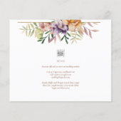 Elegante Summer Floral Wedding Einladung QR Code U Flyer (Hinten)