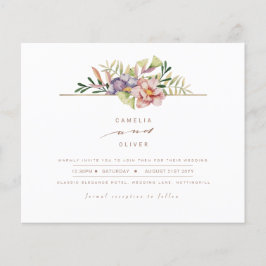 Elegante Summer Floral Wedding Einladung QR Code U Flyer