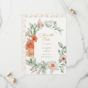 Elegante Summer Garden Floral Save the Date Card