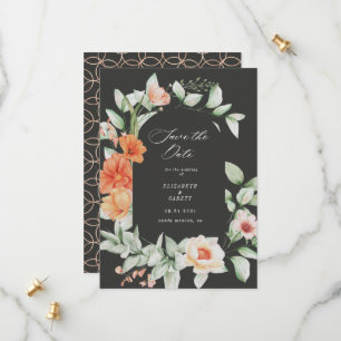 Elegante Summer Garden Floral Save the Date Card