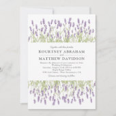 Elegante Summer Lavender Floral Lilac Wedding Einladung (Vorderseite)