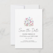 Elegante Summer Meadow Wildblumen Hochzeit Save The Date (Vorderseite)