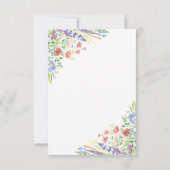 Elegante Summer Meadow Wildblumen Hochzeit Save The Date (Rückseite)