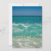 Elegante Summer Ocean Waves Beach Tropical Wedding Save The Date (Rückseite)