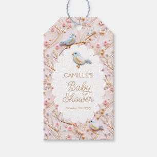Elegante Summer Pink Floral Girl Babydusche Geschenkanhänger