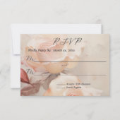 Elegante Summer Rose Hochzeit RSVP Karte (Vorderseite)