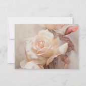 Elegante Summer Rose Hochzeit RSVP Karte (Rückseite)