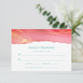 Elegante Summer Wedding RSVP Response Card