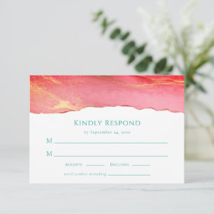 Elegante Summer Wedding RSVP Response Card