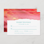 Elegante Summer Wedding RSVP Response Card (Vorne/Hinten)