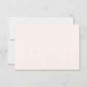 Elegante Summer Wildblume Blush Wedding RSVP Karte (Rückseite)