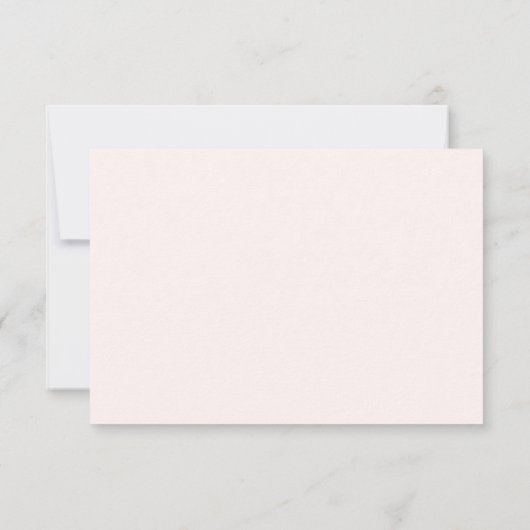 Elegante Summer Wildblume Blush Wedding RSVP Karte (Rückseite)
