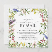 Elegante Summer Wildblume Brautparty Mail Einladung (Vorderseite)