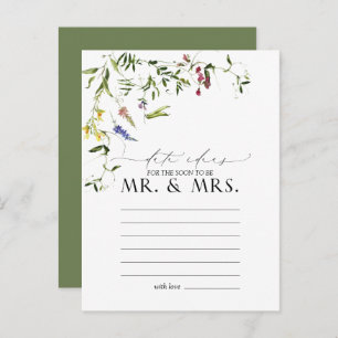 Elegante Summer Wildblume Watercolor Postkarte