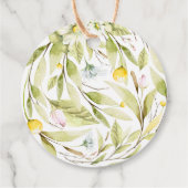 Elegante Summer Wildblume Wreath Wedding Geschenkanhänger (Rückseite)