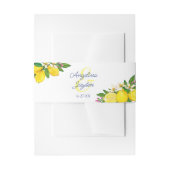 Elegante Summer Yellow Lemon Wedding Einladungsbanderole (Vorderseite Beispiel)
