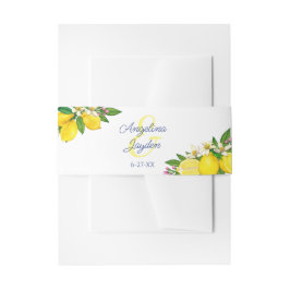 Elegante Summer Yellow Lemon Wedding Einladungsbanderole