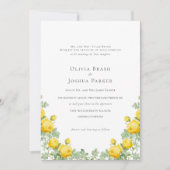 Elegante Summer Yellow Roses Wedding Einladung (Vorderseite)
