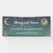 Elegante Sun Moon Gold Wedding Banner (Horizontal)