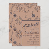 Elegante Sun- und Moon Celestial Baby Shower Einladung (Vorne/Hinten)