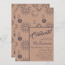 Elegante Sun- und Moon Celestial Baby Shower