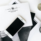 Elegante Sunflower Script Couple-Rücksendeadresse Gummistempel