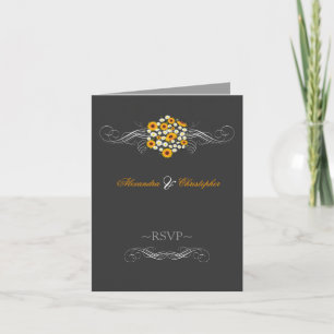 Elegante Sunflowers Daisies Bouquet UAWG Einladung