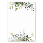 Elegante Sunflowers Eucalyptus Wedding Escort Card Tischnummer (Rückseite)