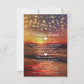 Elegante Sunset Beach Summer Wedding Details Card Einladung (Vorderseite)