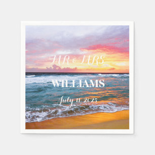 Elegante Sunset Beach Tropical Summer Elegante Serviette