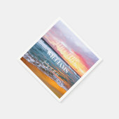 Elegante Sunset Beach Tropical Summer Elegante Serviette (Ecke)