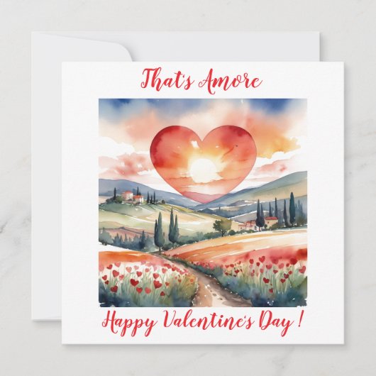 Elegante Sunset Valentine Toskana Italien Feiertagskarte (Vorderseite)