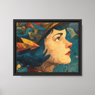 Elegante Surrealistin Farbige Traumlandschaft Wand Leinwanddruck